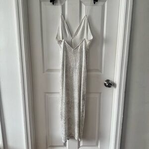 Stunning Zara White Sequin Spaghetti Strap Dress